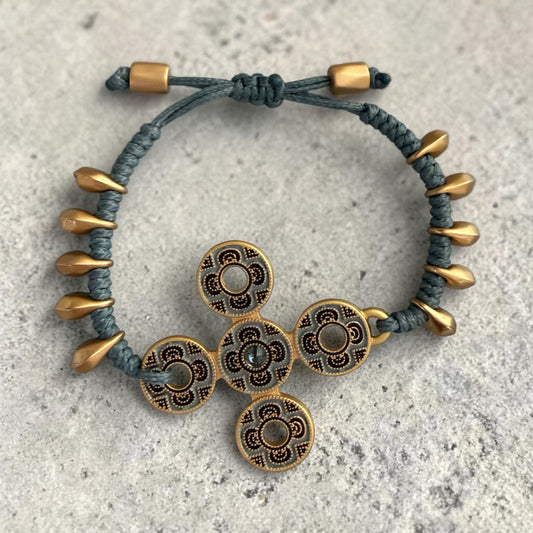 Floral cord bracelets