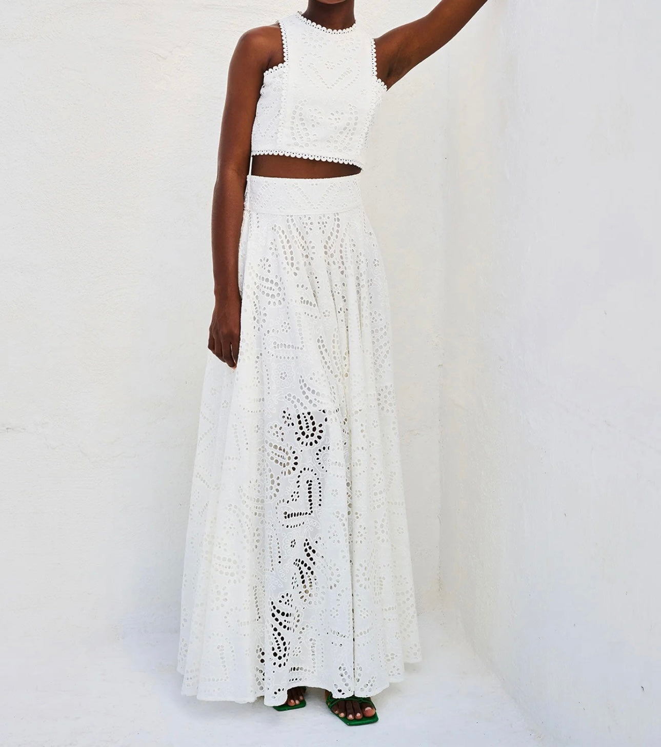 White skirt set