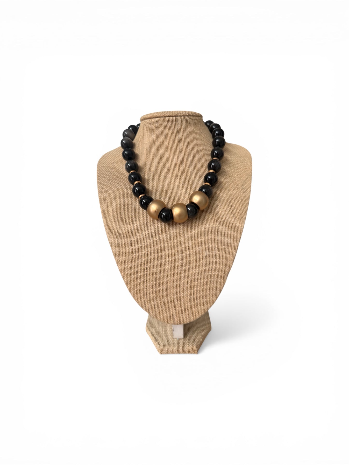 Black Natural Stones Necklace