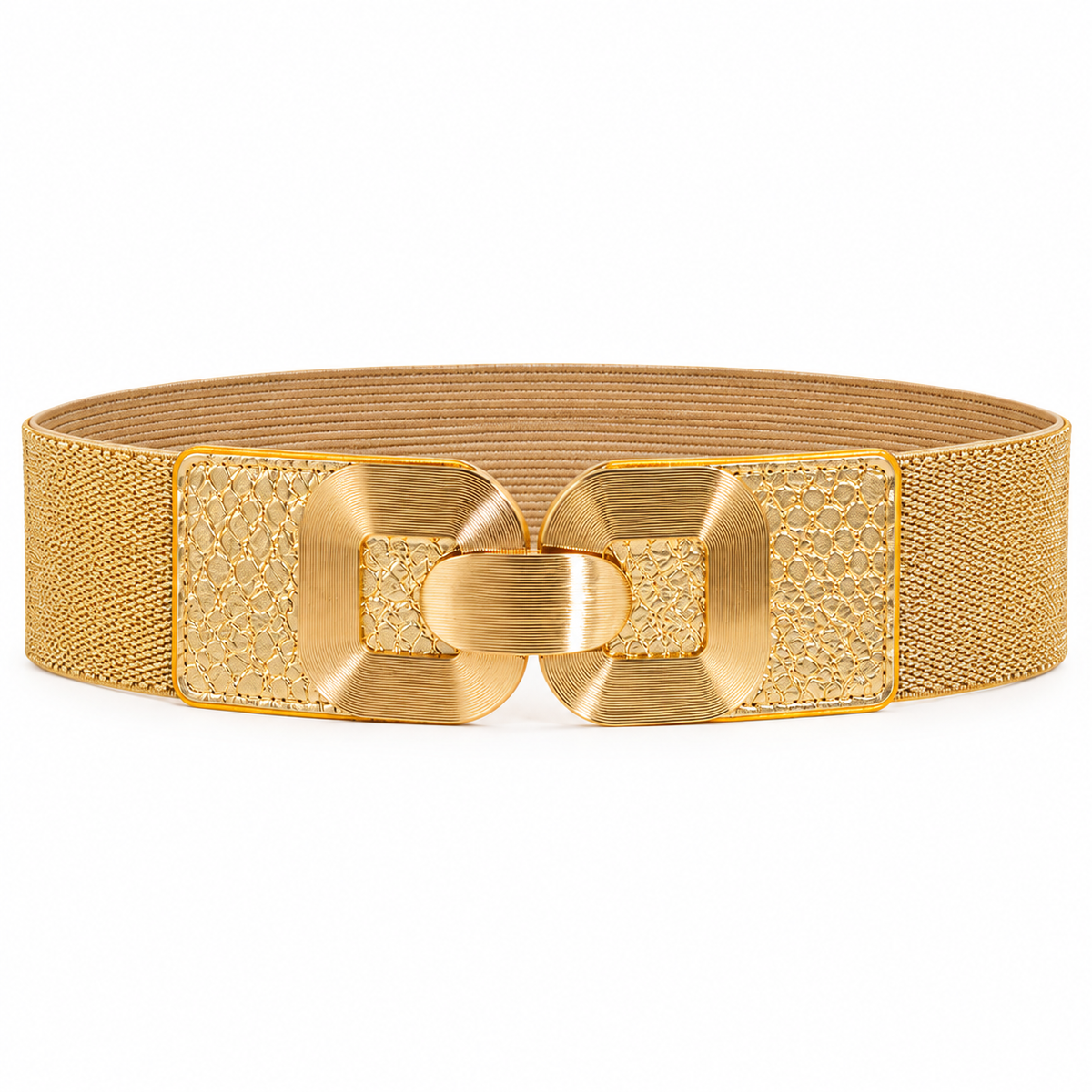 Gold Statement Elastic Waist Belt