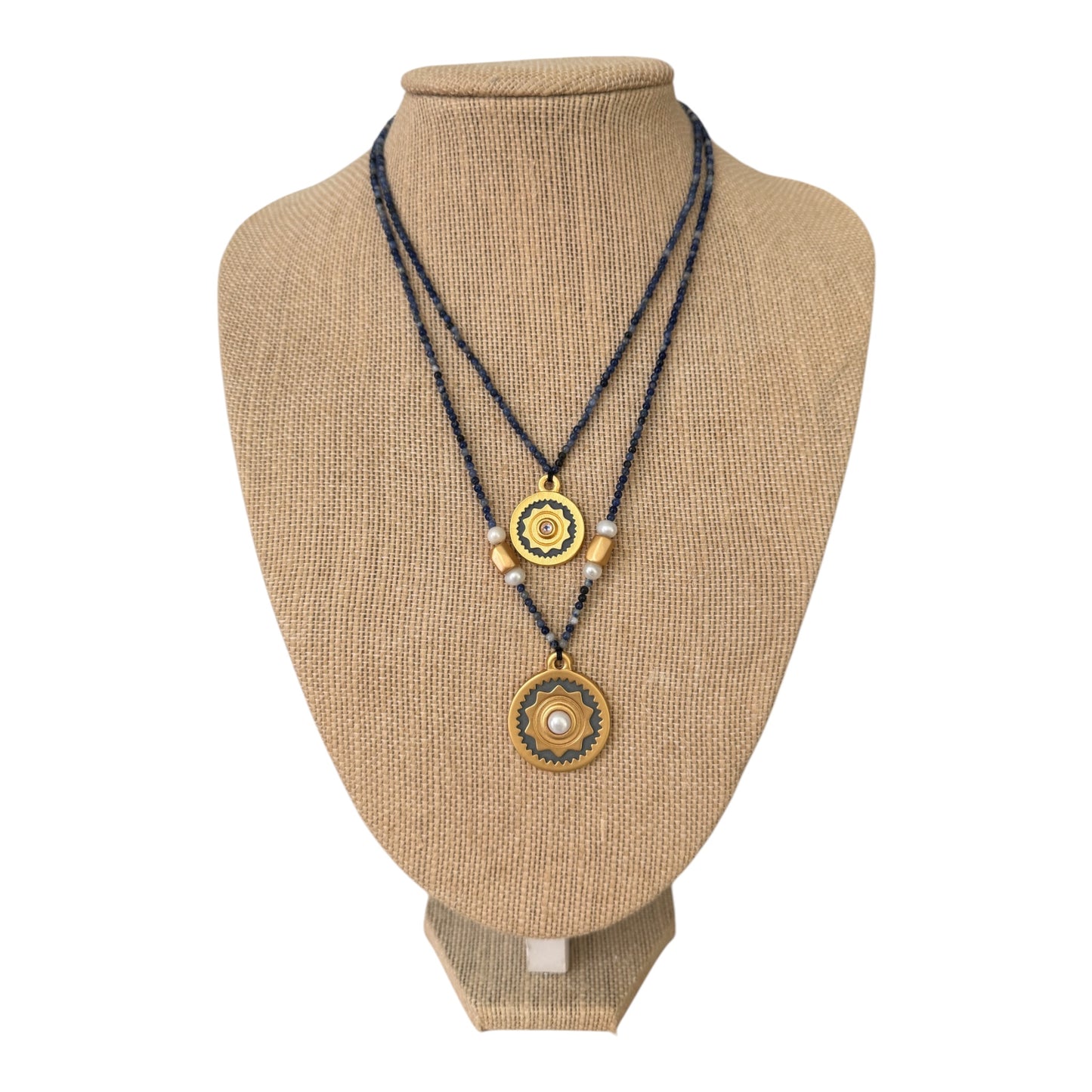 Navy blue stones necklace