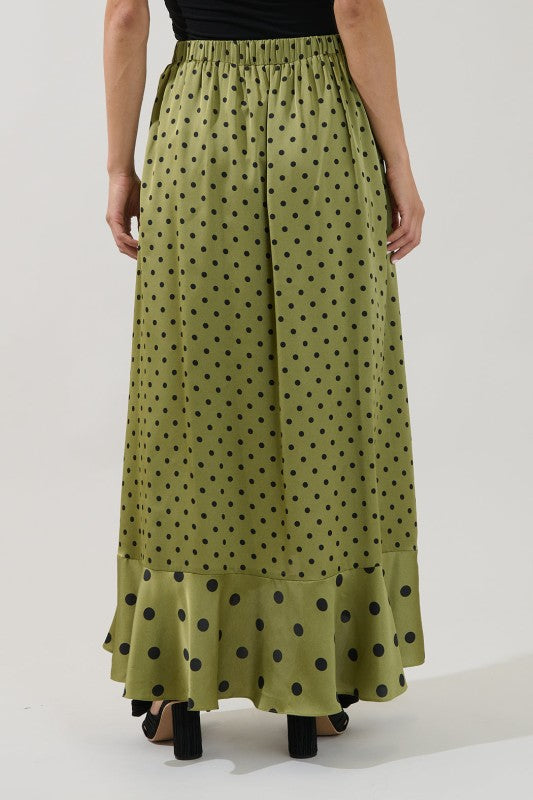 Ruffle Asymmetrical Midi Skirt