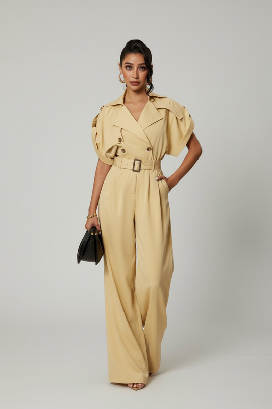 Belted Wide-leg Jumpsuit