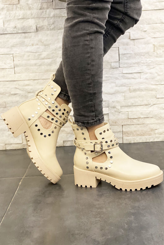 Chunky Studded Ankle Boots