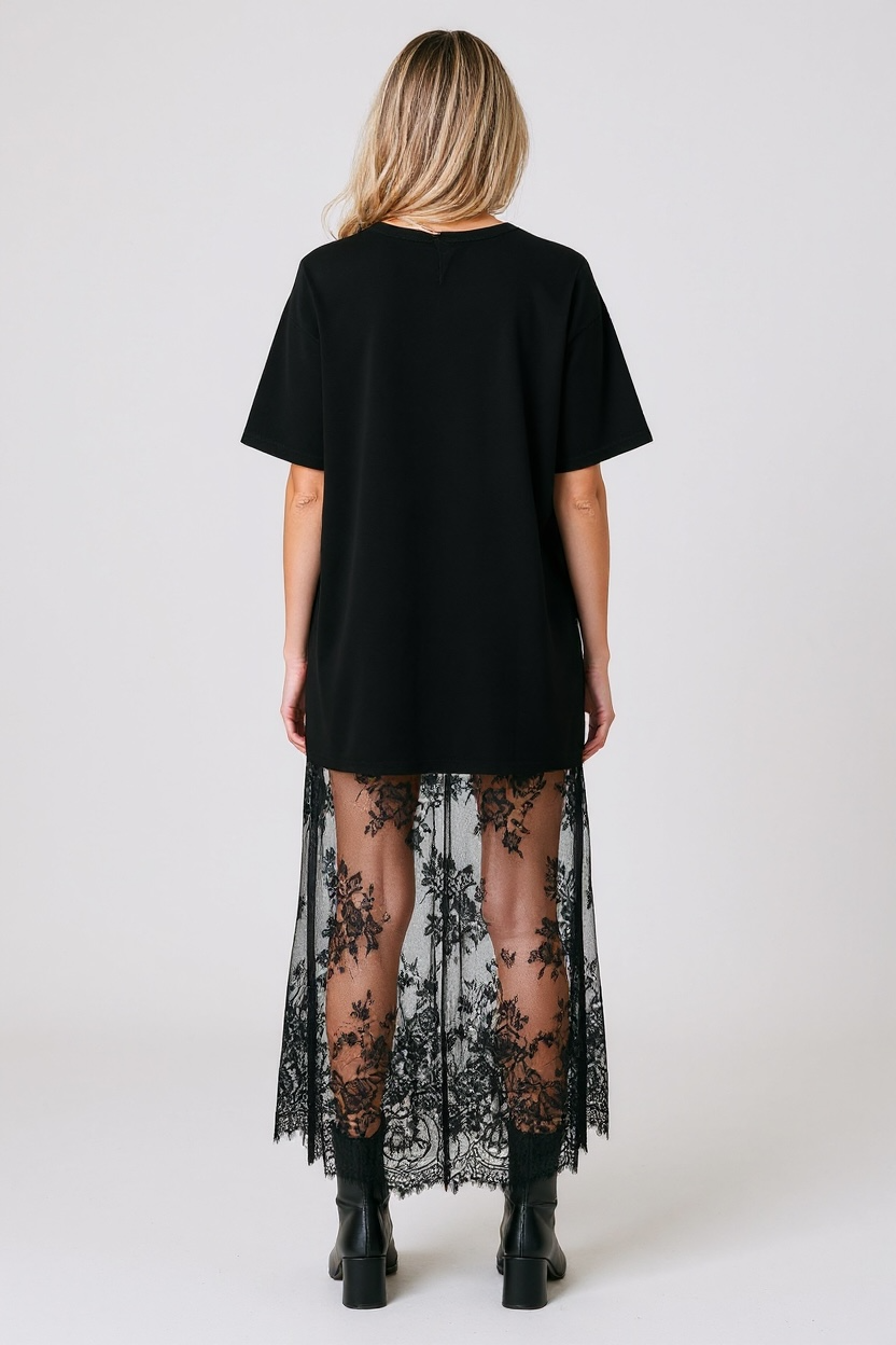 Tshirt lace dress