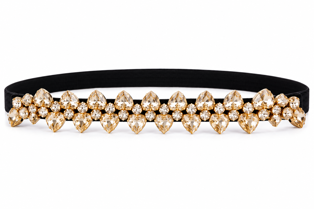 Crystal embellished belt