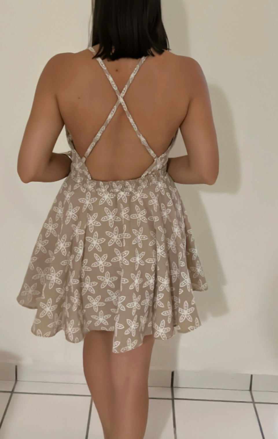 Embroidery flower dress