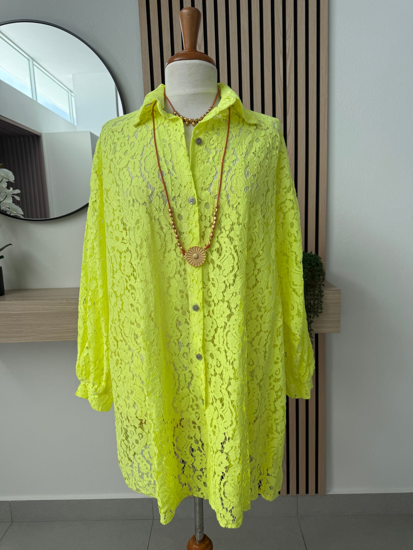 Lace oversized shirt