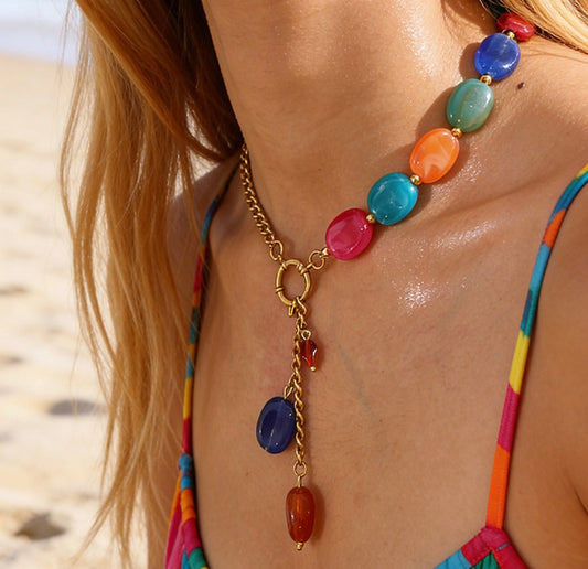 Tassel colorful necklace