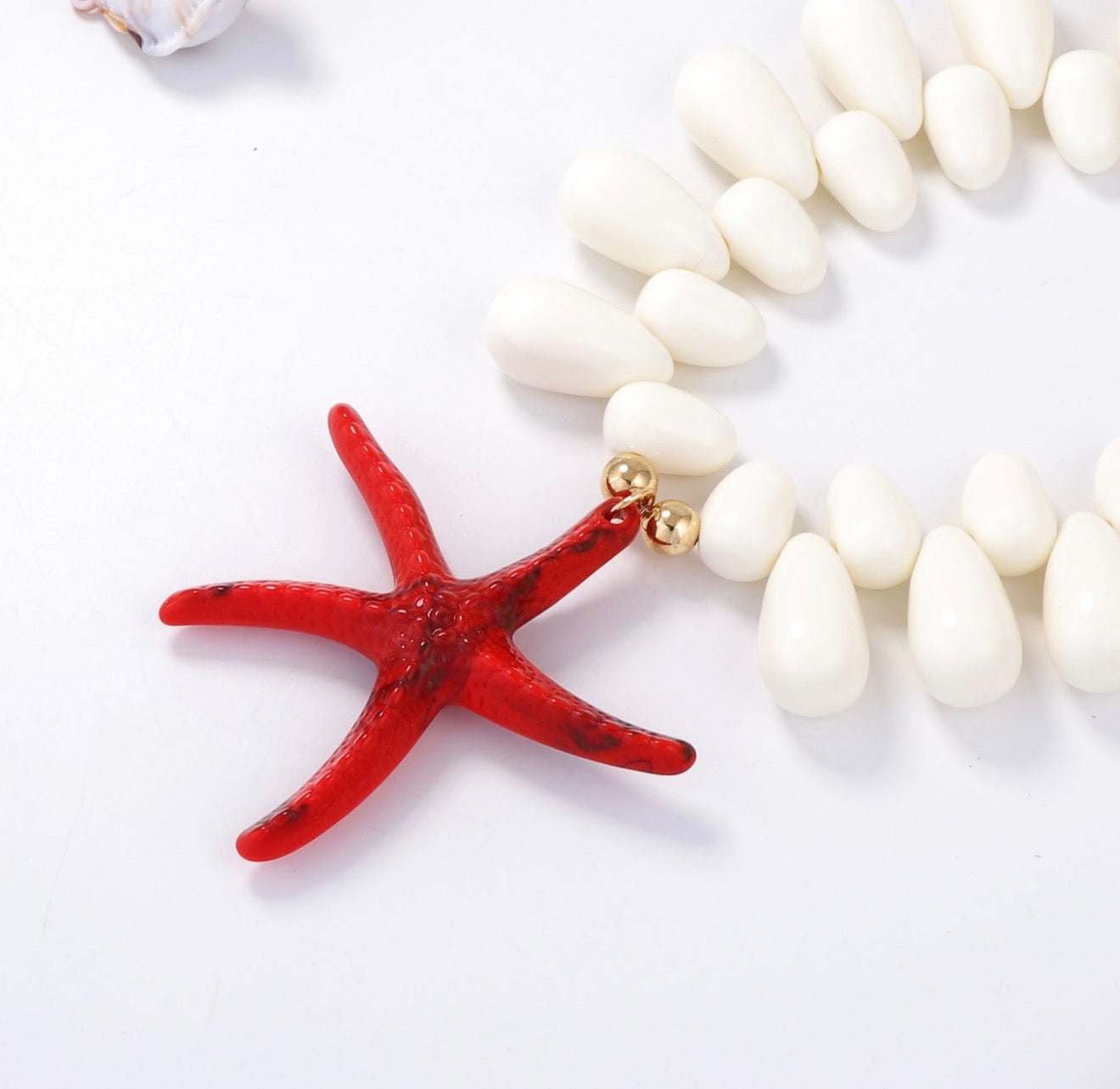 Resin starfish necklaces