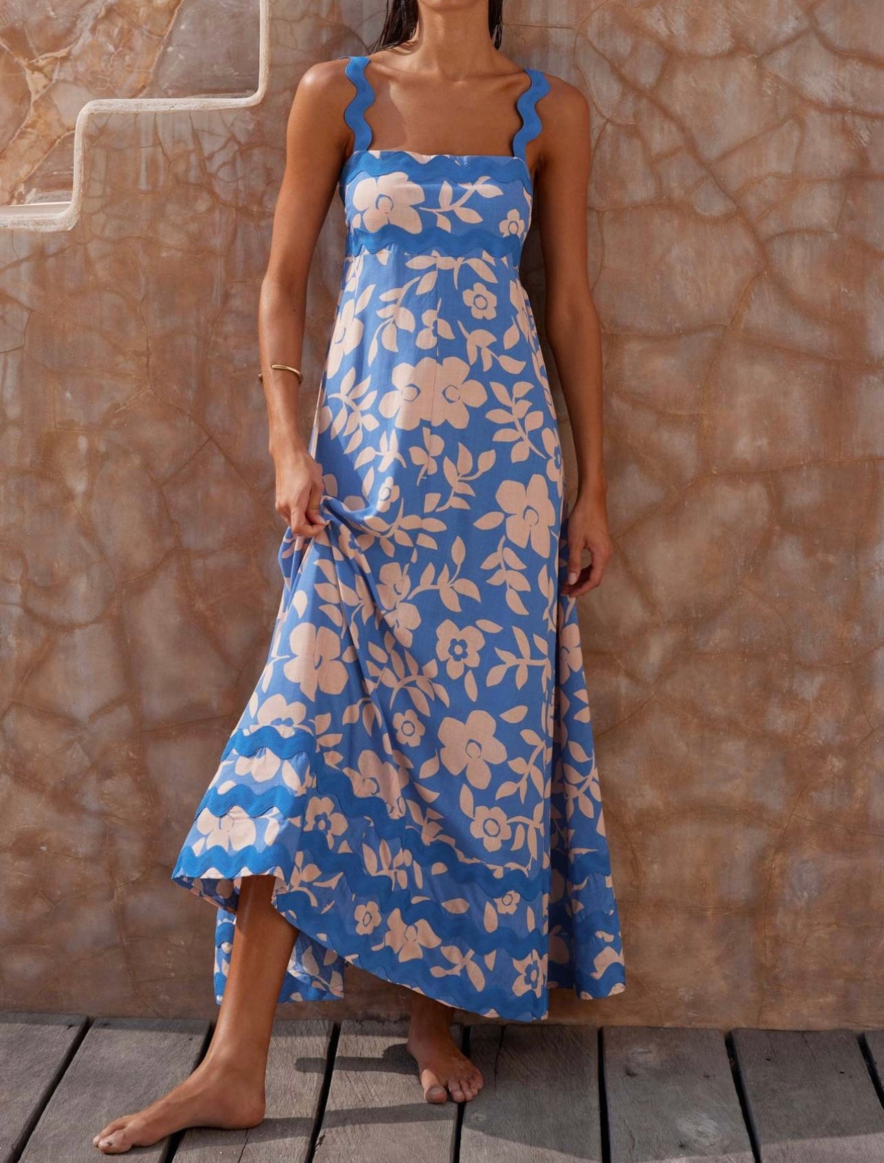Sky blue maxi dress