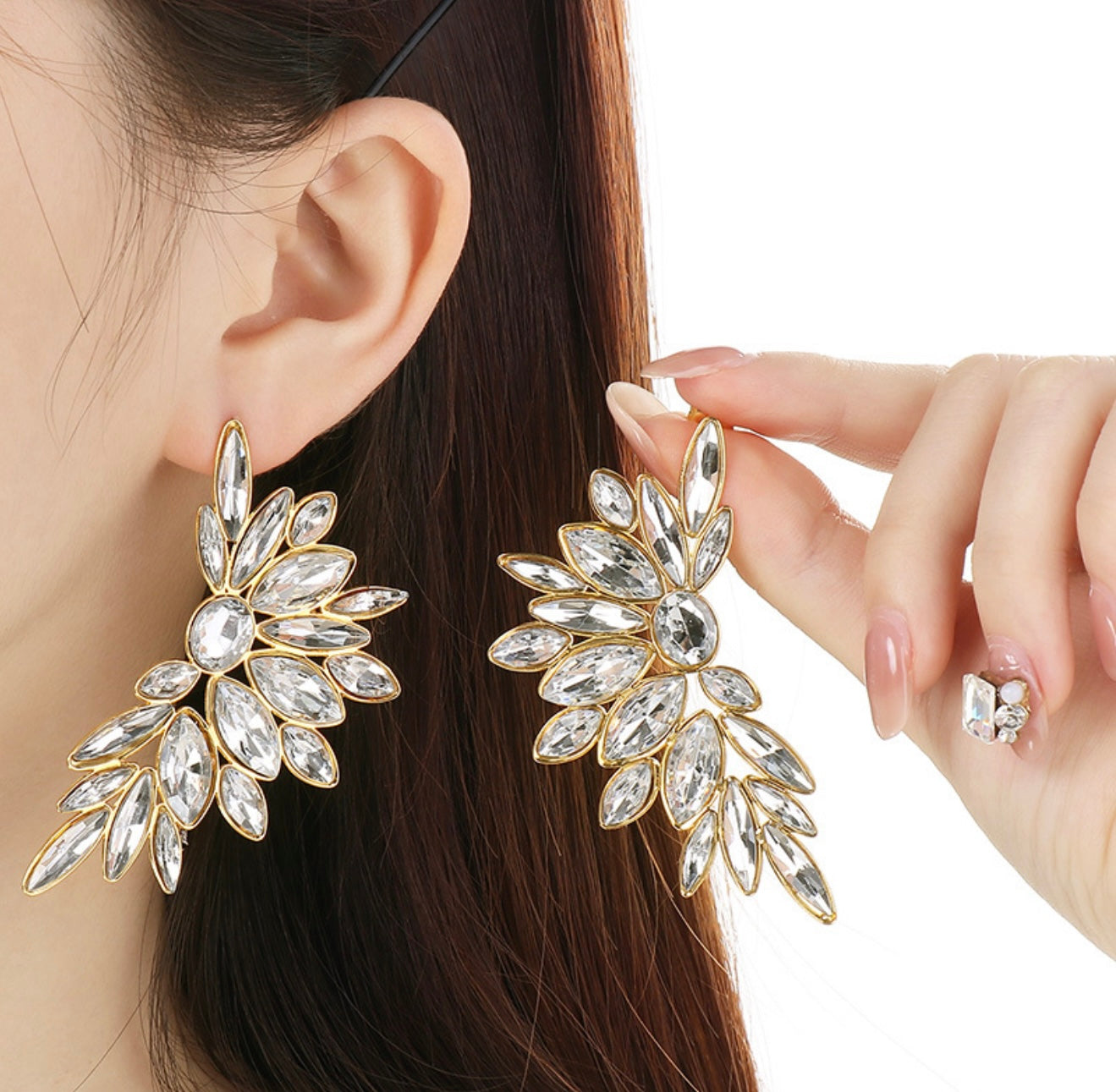 Geometric diamonds earrings