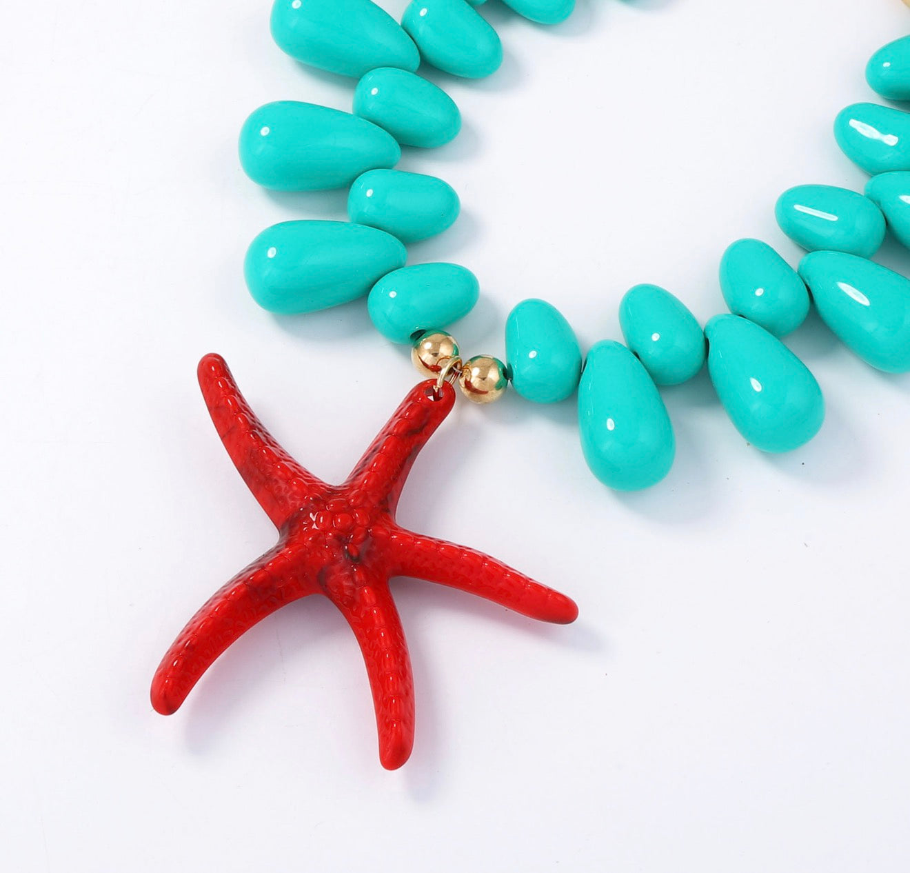 Resin starfish necklaces