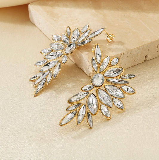 Geometric diamonds earrings