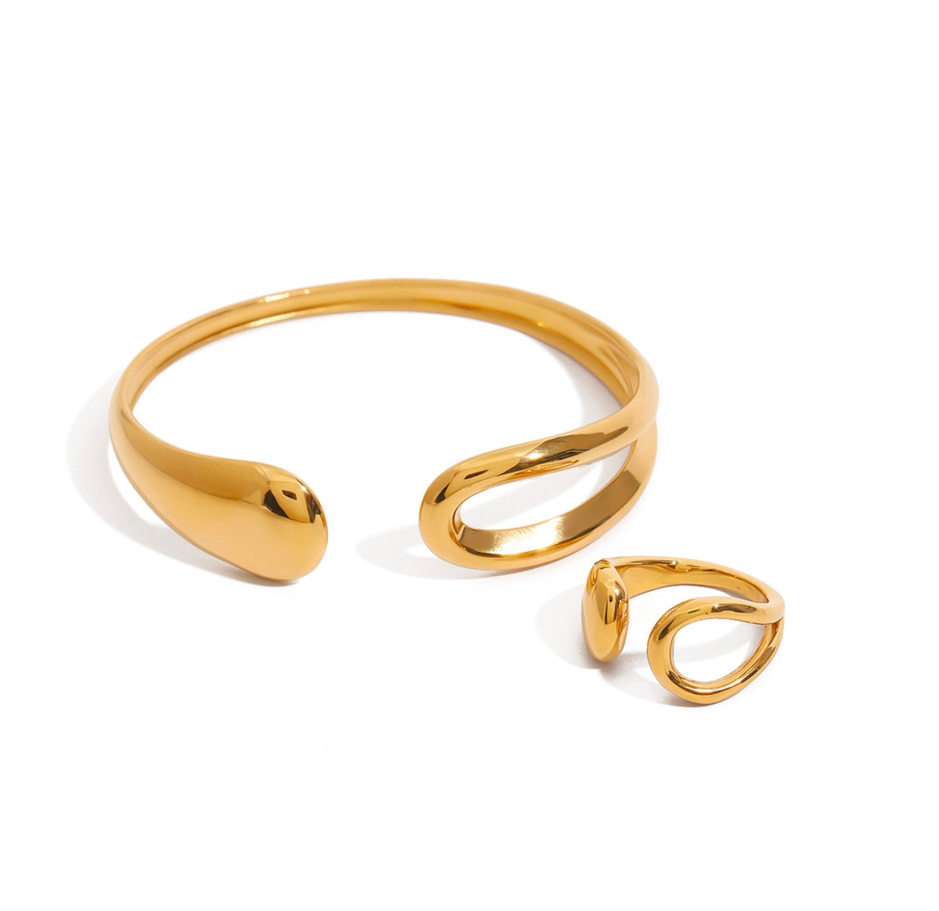Round bracelet and ring set