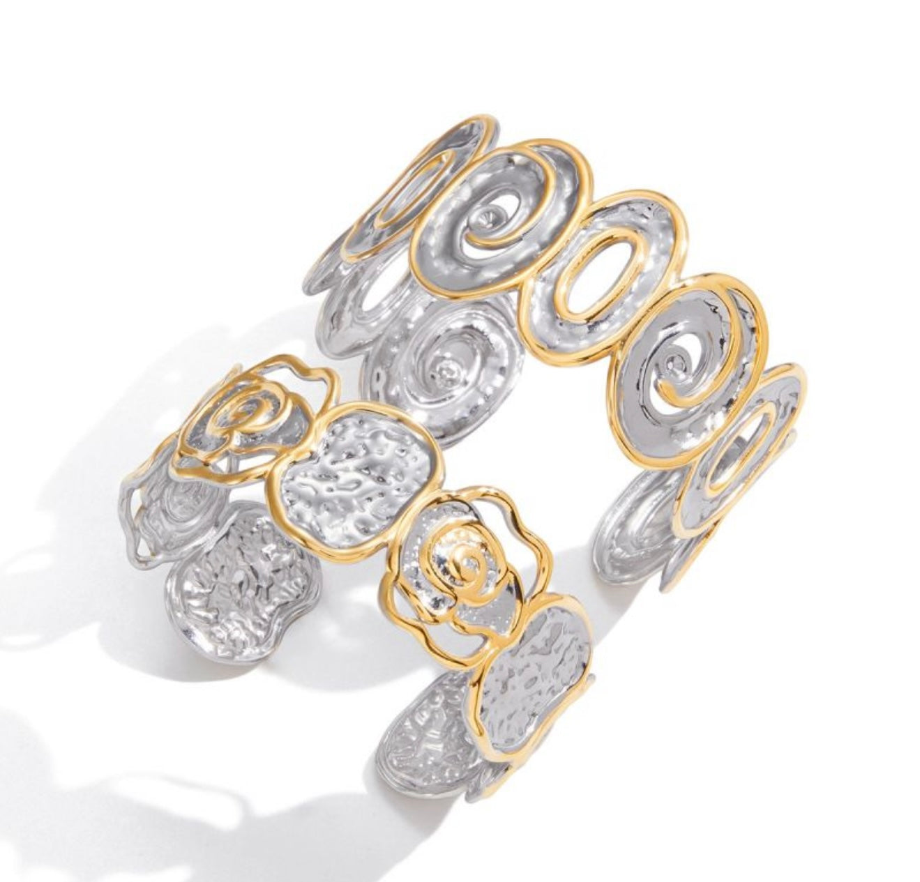 Two tone bracelet and ring