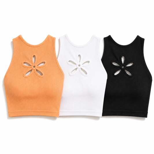 Flower cut out top