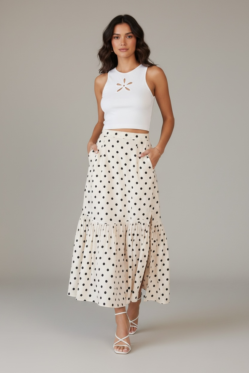 Polka dot skirt
