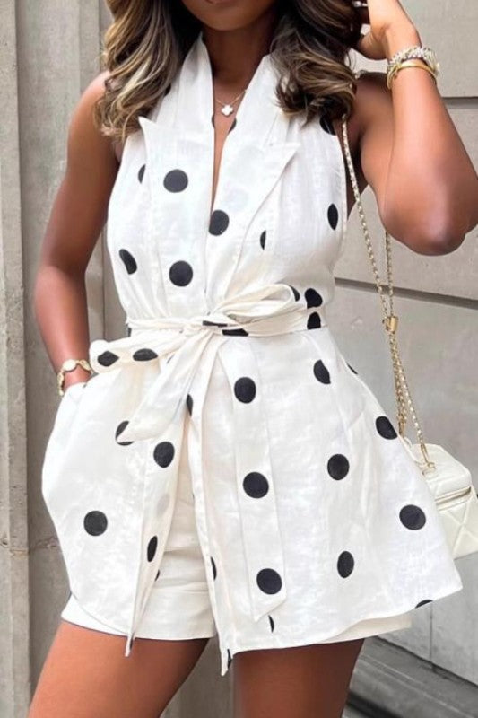 Polka dots shorts set