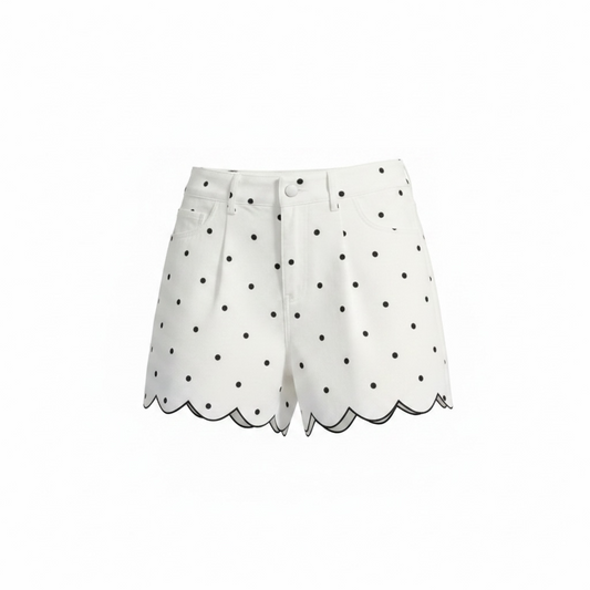 White polka dots shorts