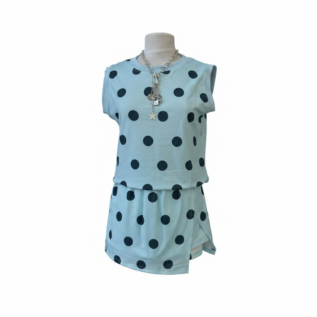 Polka dots blue set