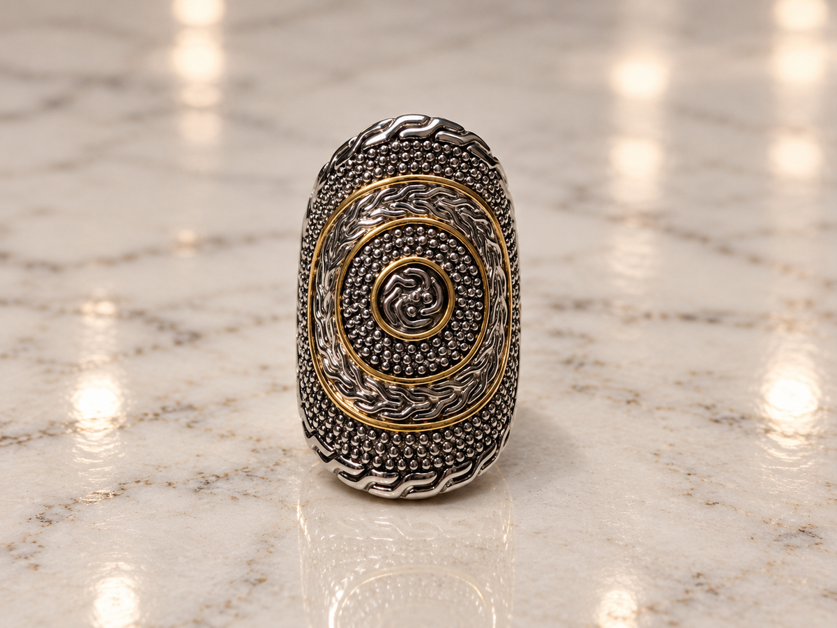 Vintage Spiral Statement Ring