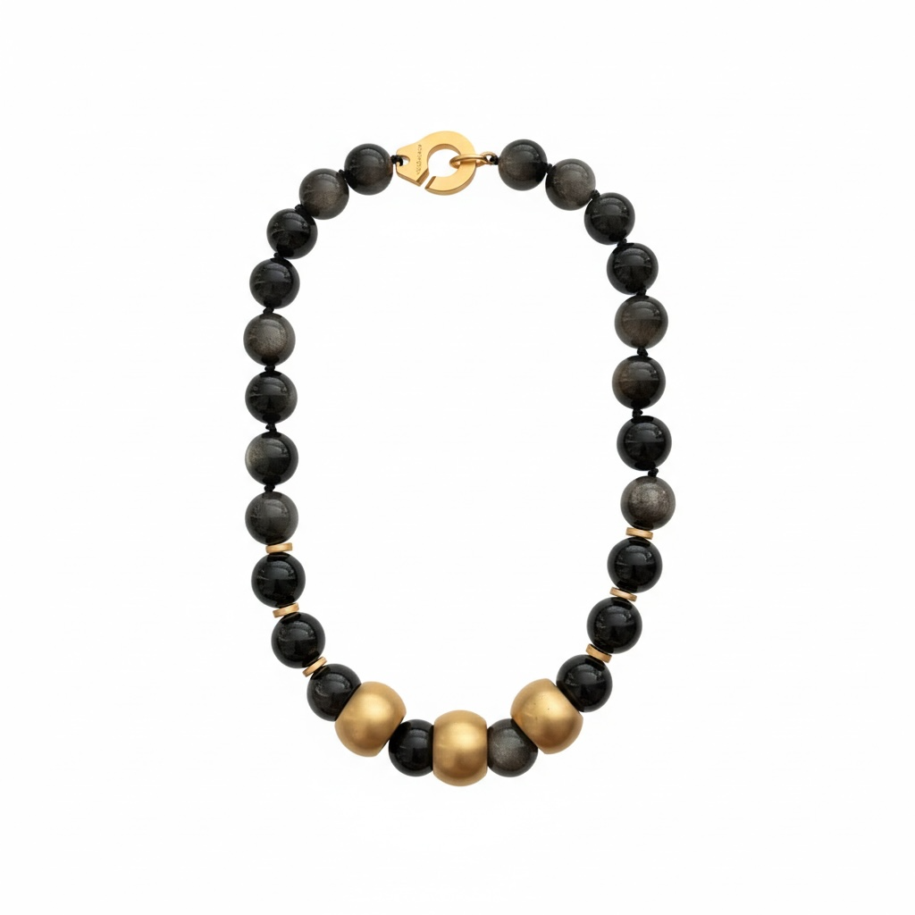 Black Natural Stones Necklace