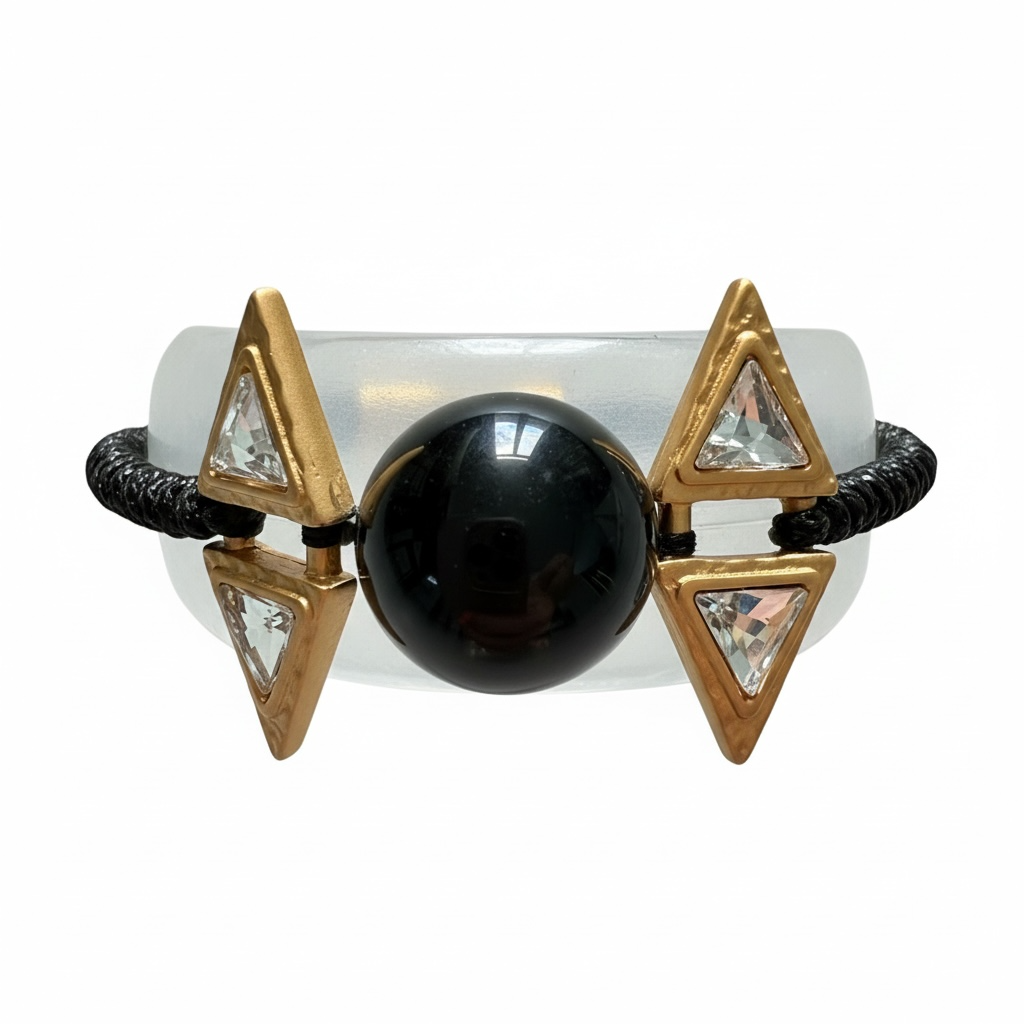 Bracelet with Natural Stone & Swarovski Crystals