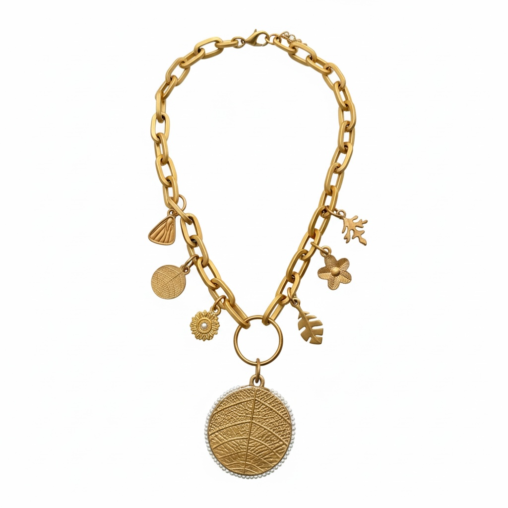 Leaf pendal necklace