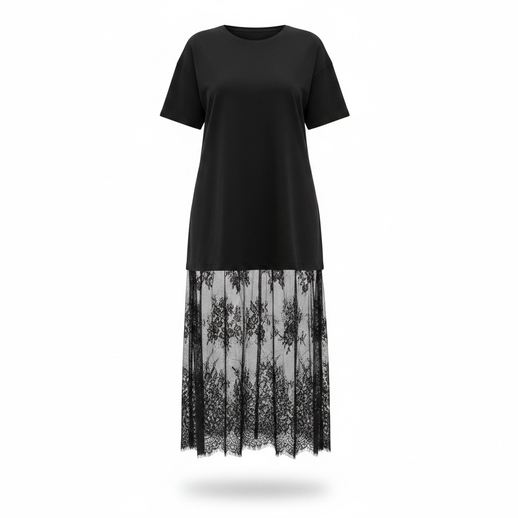 Tshirt lace dress