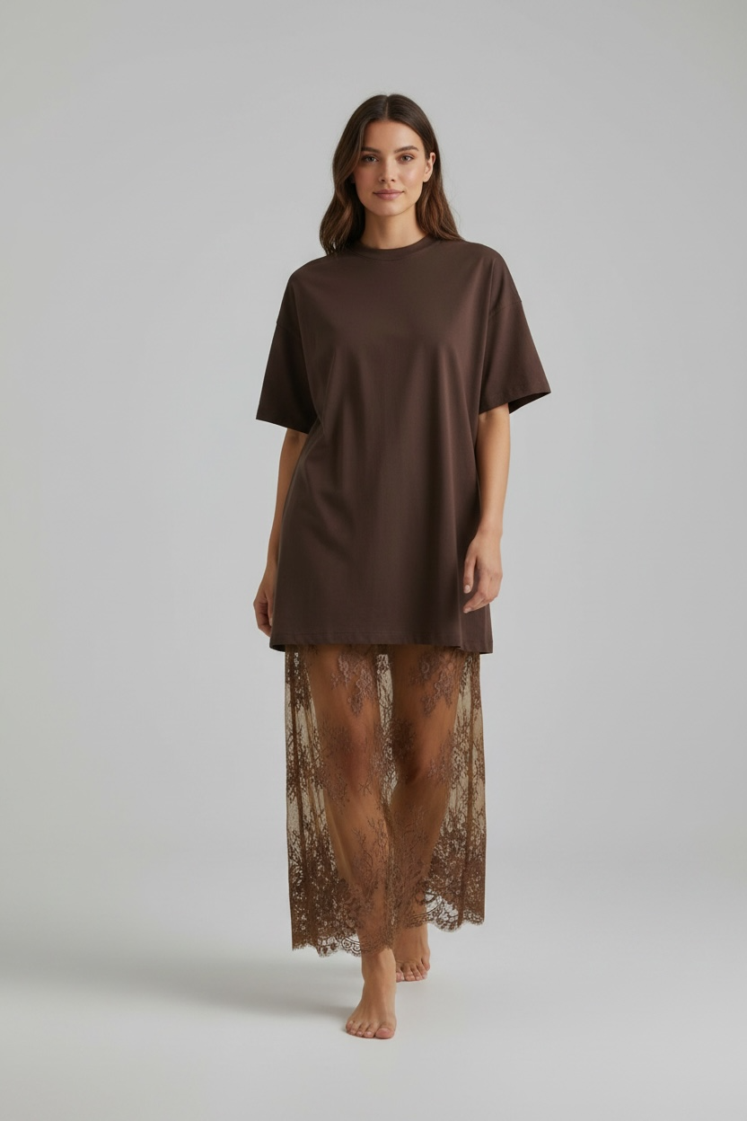 Tshirt lace dress