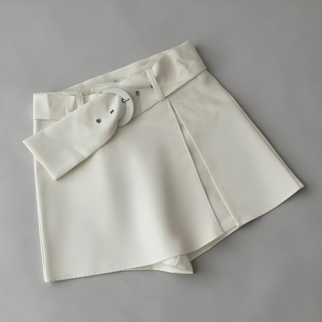 Belted skort