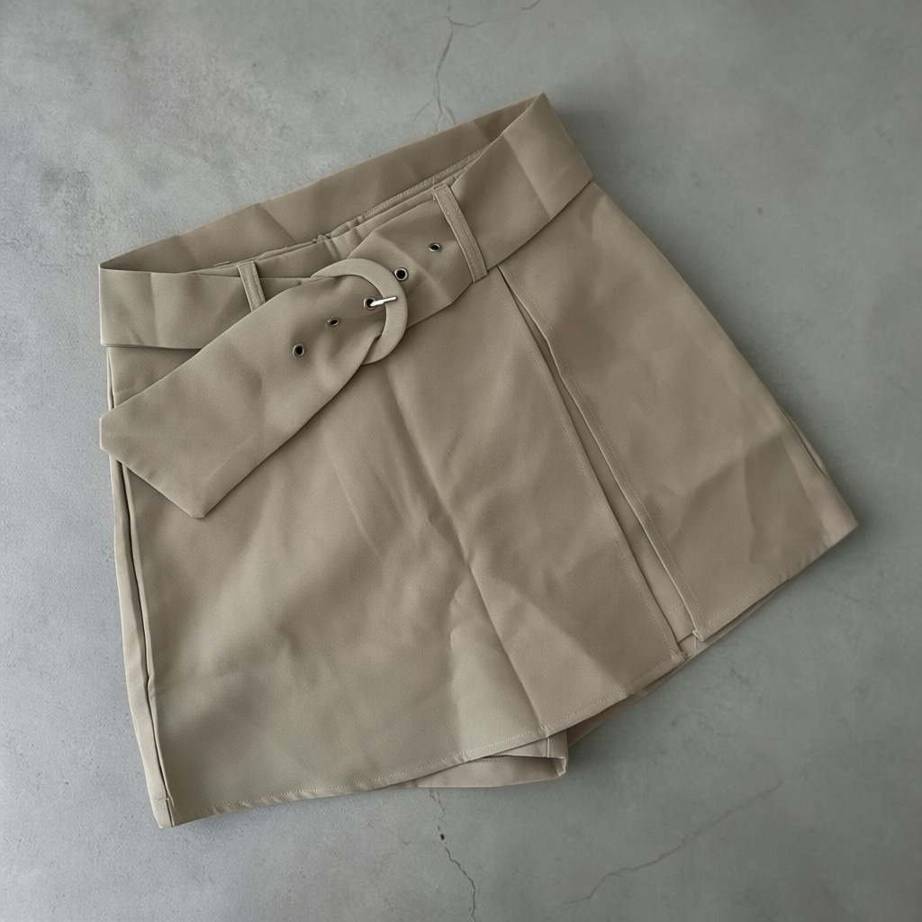 Belted skort