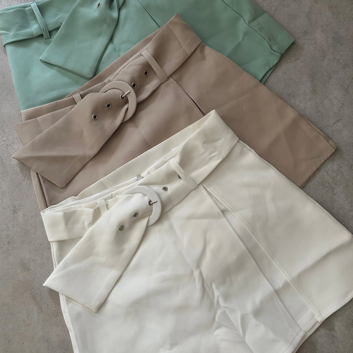 Belted skort