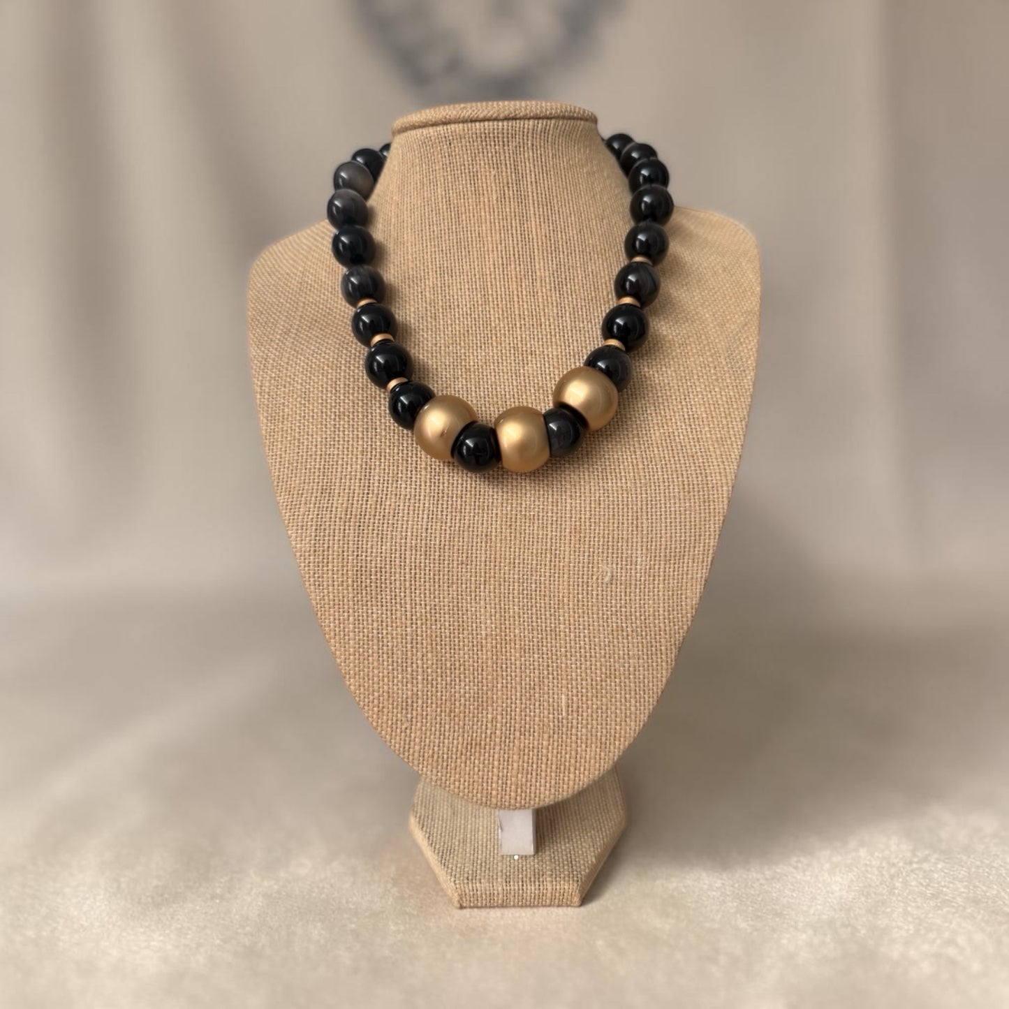 Black Natural Stones Necklace