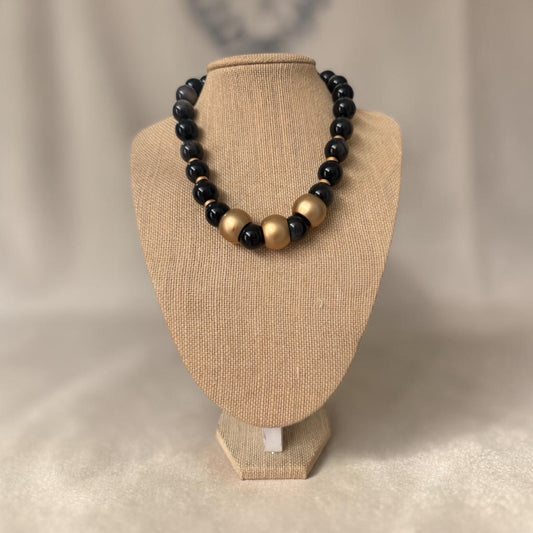 Black Natural Stones Necklace