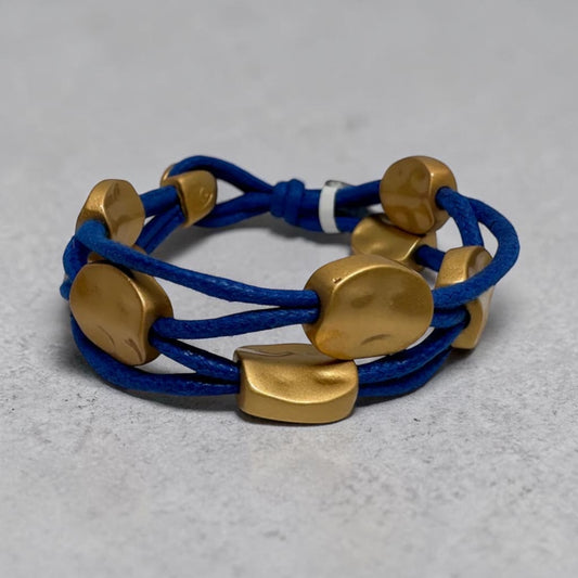 Blue and gold bracelet