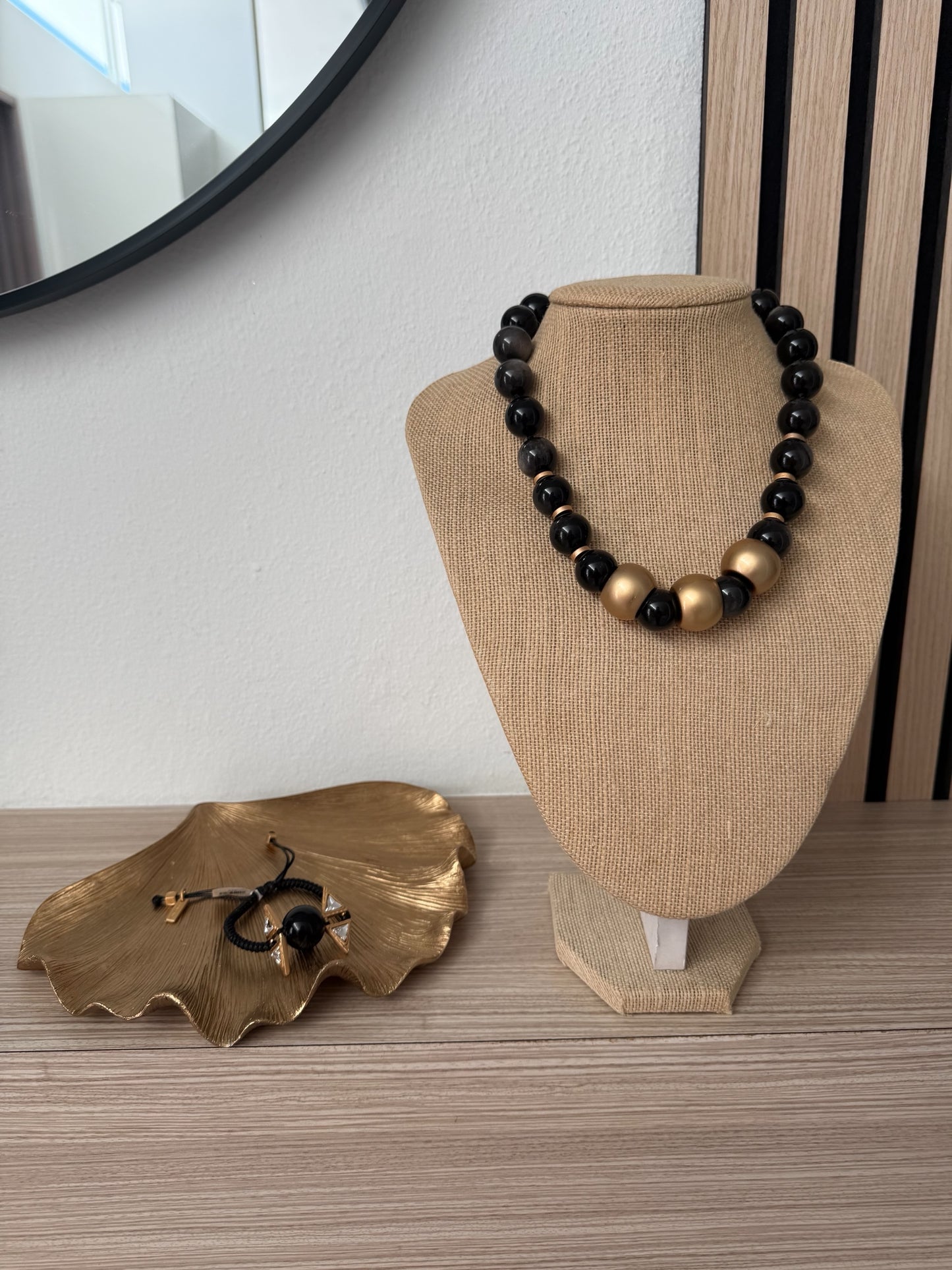 Black Natural Stones Necklace