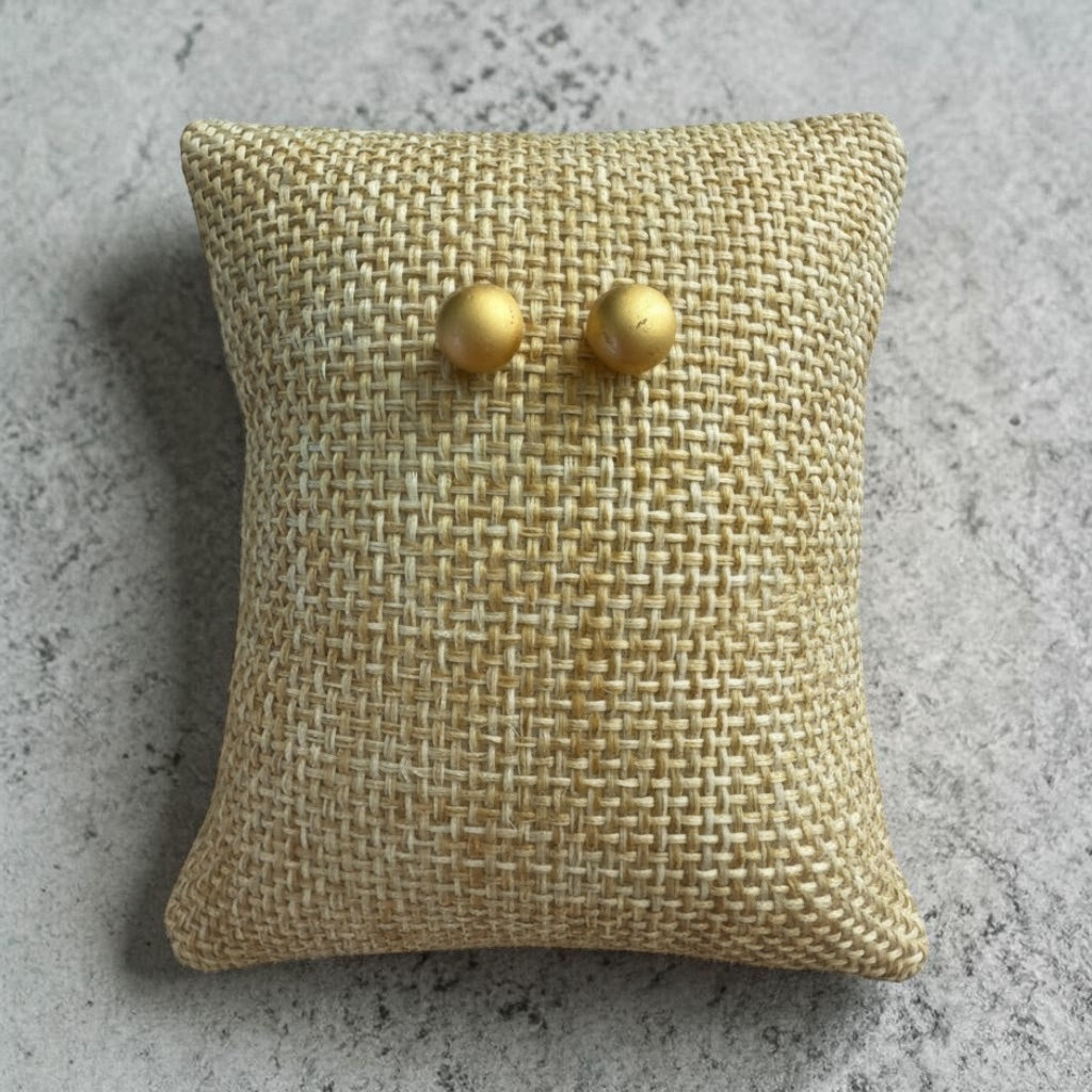 Small round gold earrings
