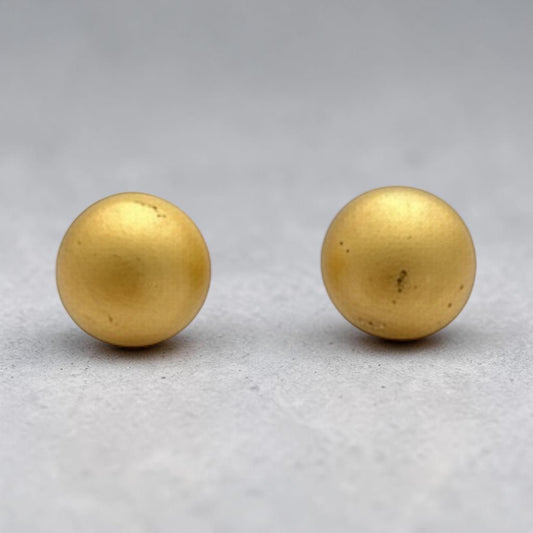 Small round gold earrings