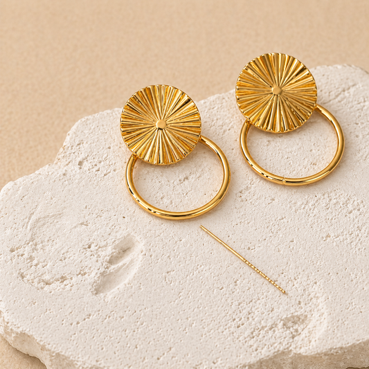 Round earrings