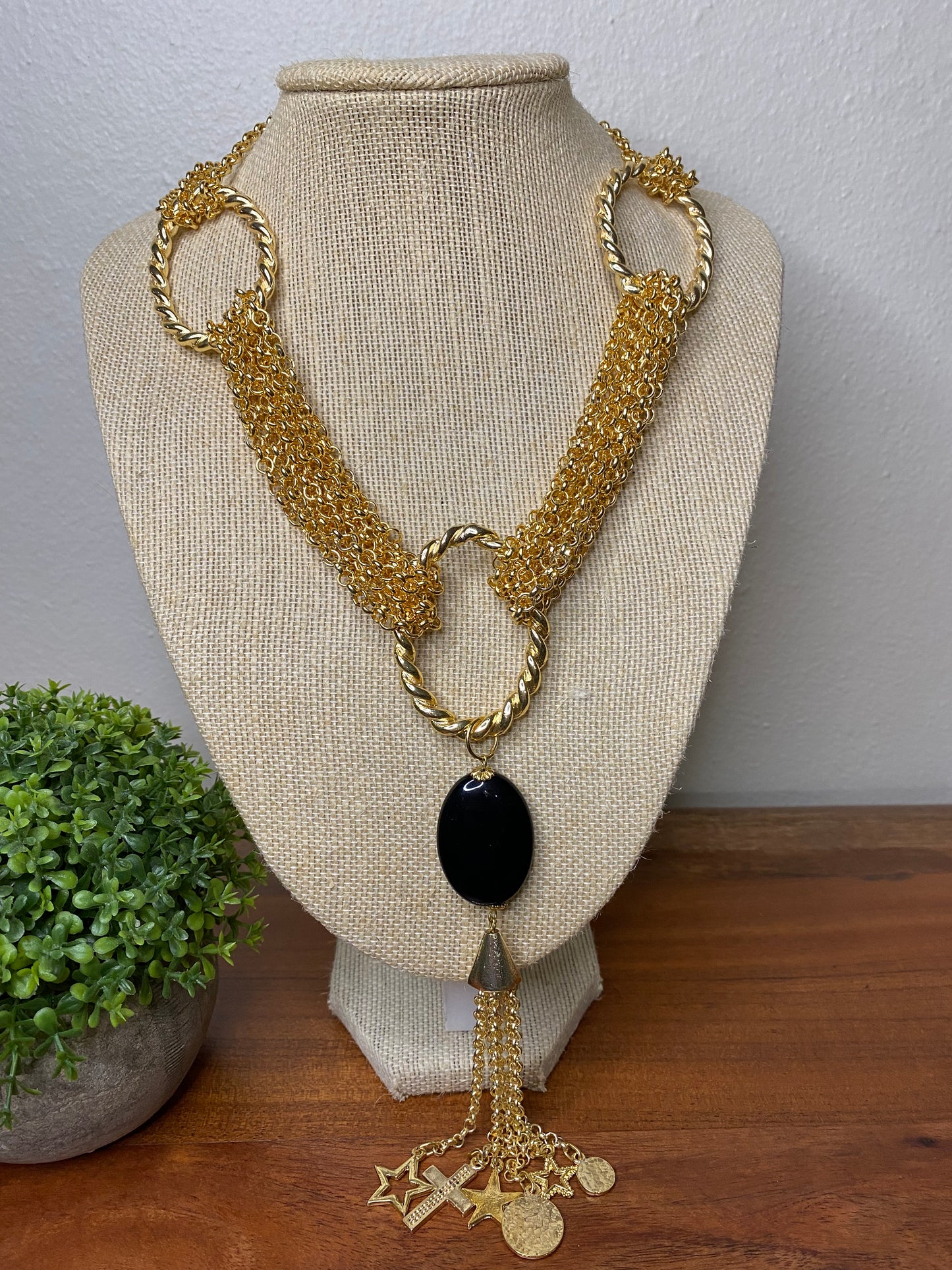 Black stone necklace