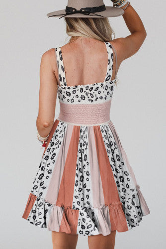 Pink leopard dress
