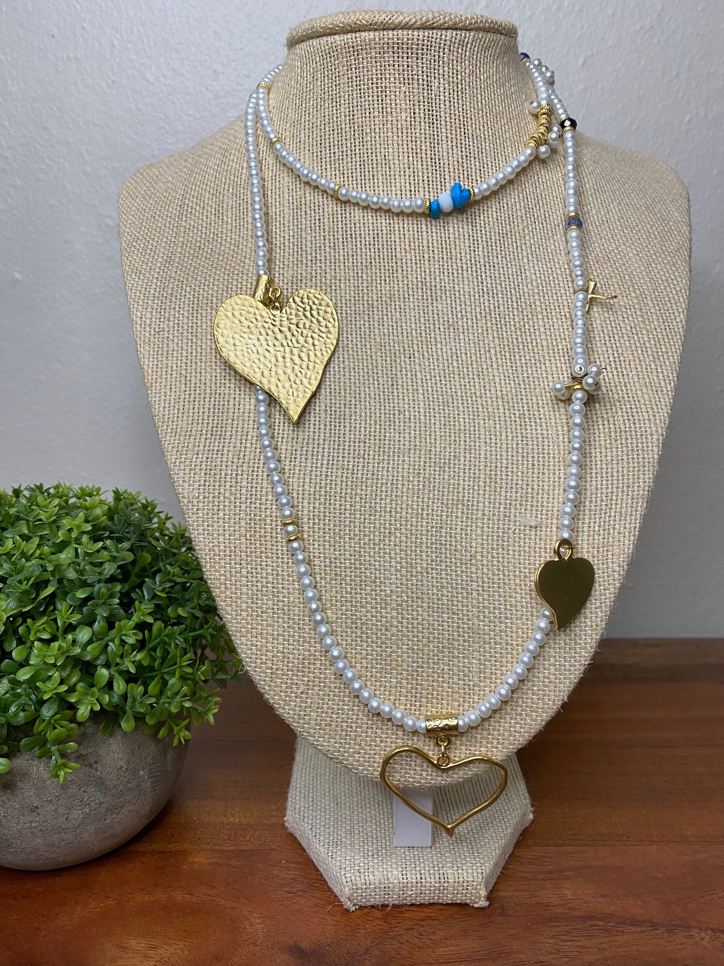 Pearls and charms necklace
