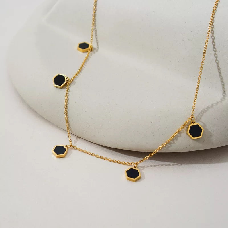 Black tassel necklace