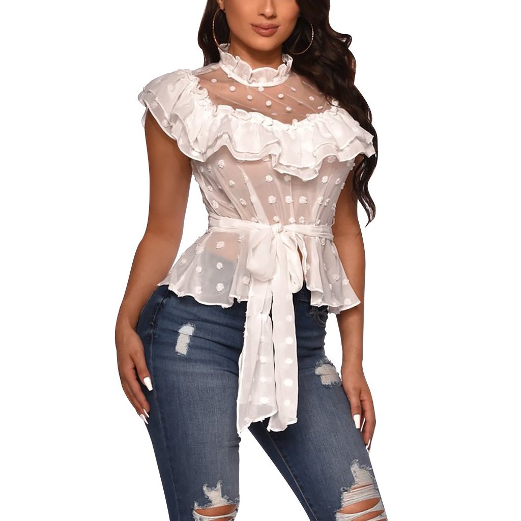 Ruffles mesh top