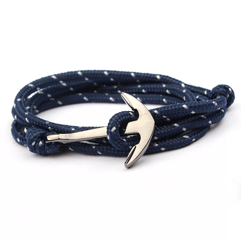 Anchor cord bracelet